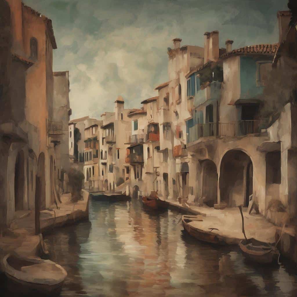 Παλίες κατοικίες και καγκουρό στην Βενετία, εικόνα από το ερευνητικό άρθρο "Καλλιτεχνικά Ρεύματα και η Εξέλιξη της Τέχνης".